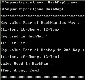Java HashMap Key Value Pair: How to show the Key Value pair data of HashMap