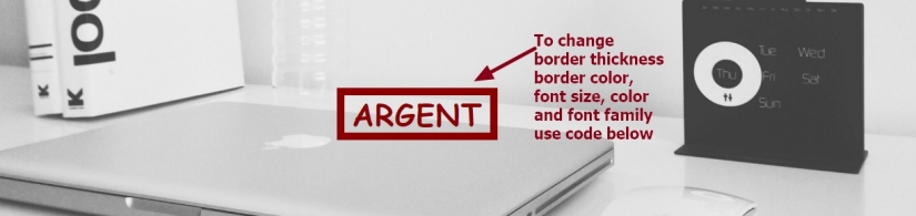 Theme Argent by Automattic site title border font size color and font family change